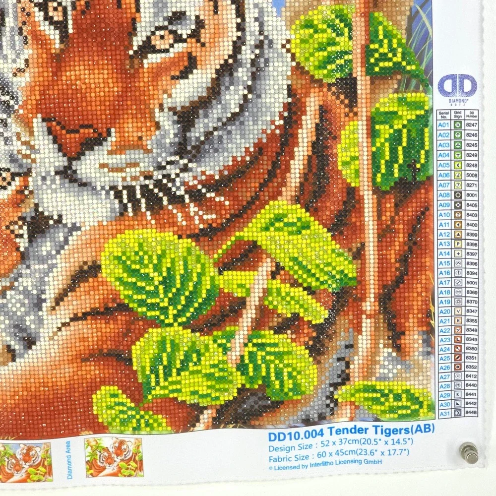 Diamond Dotz Tender Tigers Completed‎ Diamond Painting Wildlife Art 52x37cm RTF